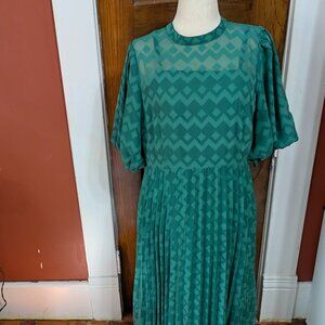 Asos Design Sheer Midi Printed Dress w/slip